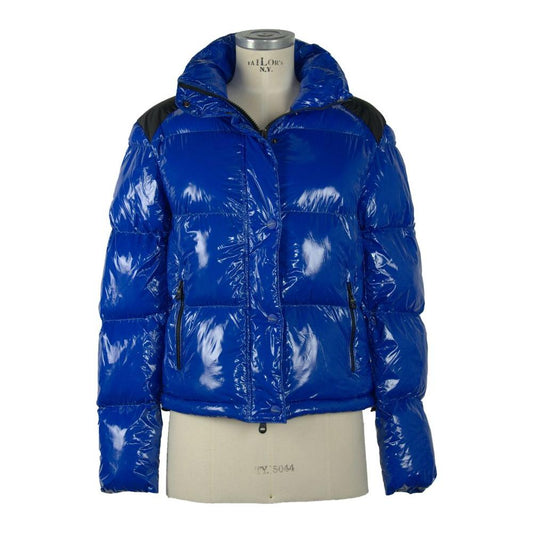 Refrigiwear Chic Blue Down Jacket with Eco-Friendly Flair Refrigiwear