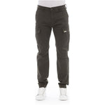 Baldinini Trend Army Cotton Men Cargo Trouser Baldinini Trend Dark Slate Gray