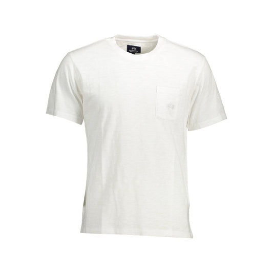 La Martina White Cotton Men T-Shirt La Martina