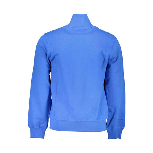 La Martina Blue Cotton Men Sweater La Martina