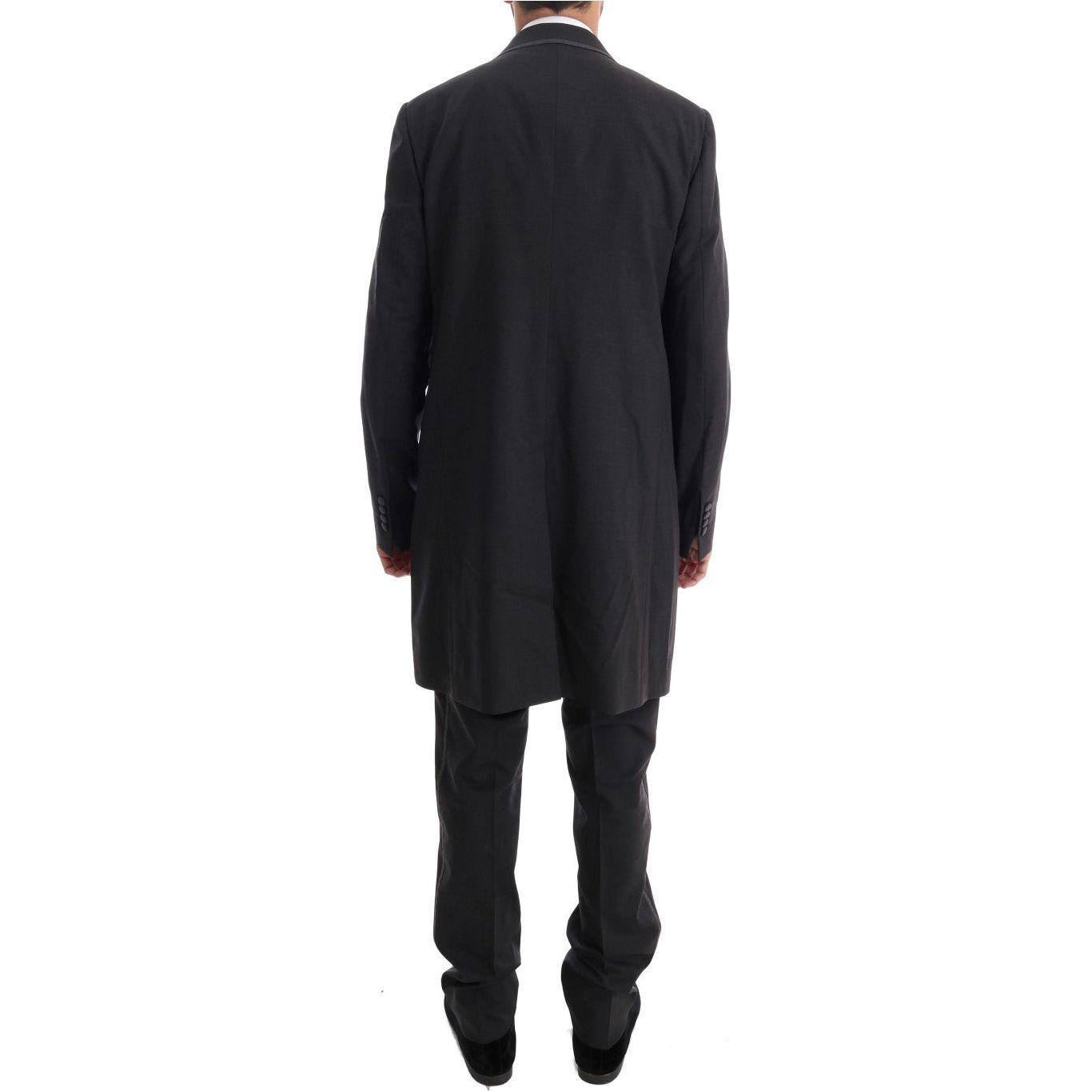 Dolce & Gabbana Elegant Gray Double Breasted Wool Suit Suit Dolce & Gabbana