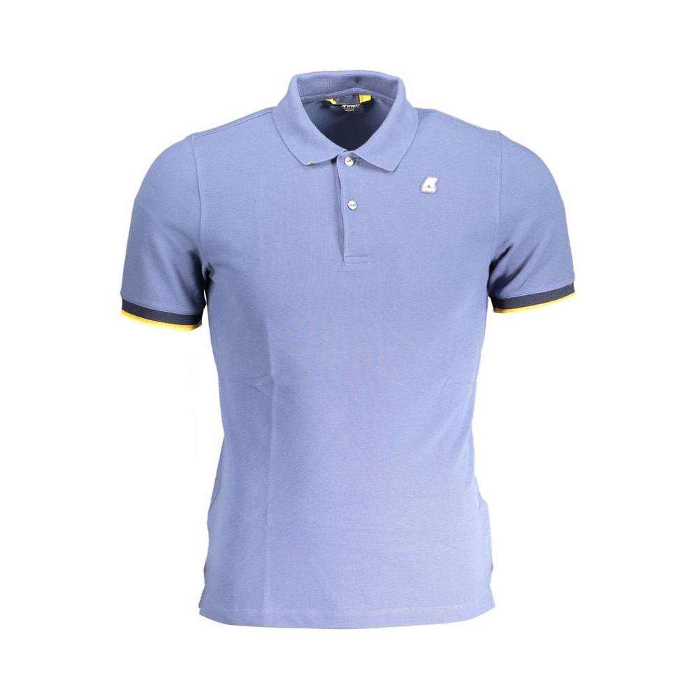 K-WAY Blue Cotton Polo Shirt K-WAY