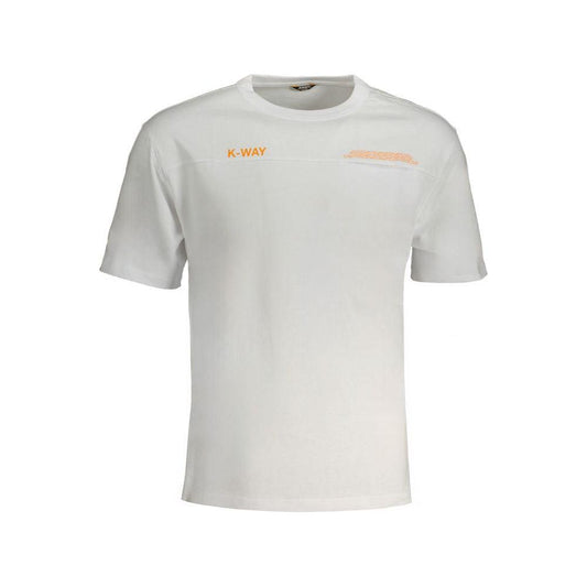 K-WAY White Cotton T-Shirt K-WAY