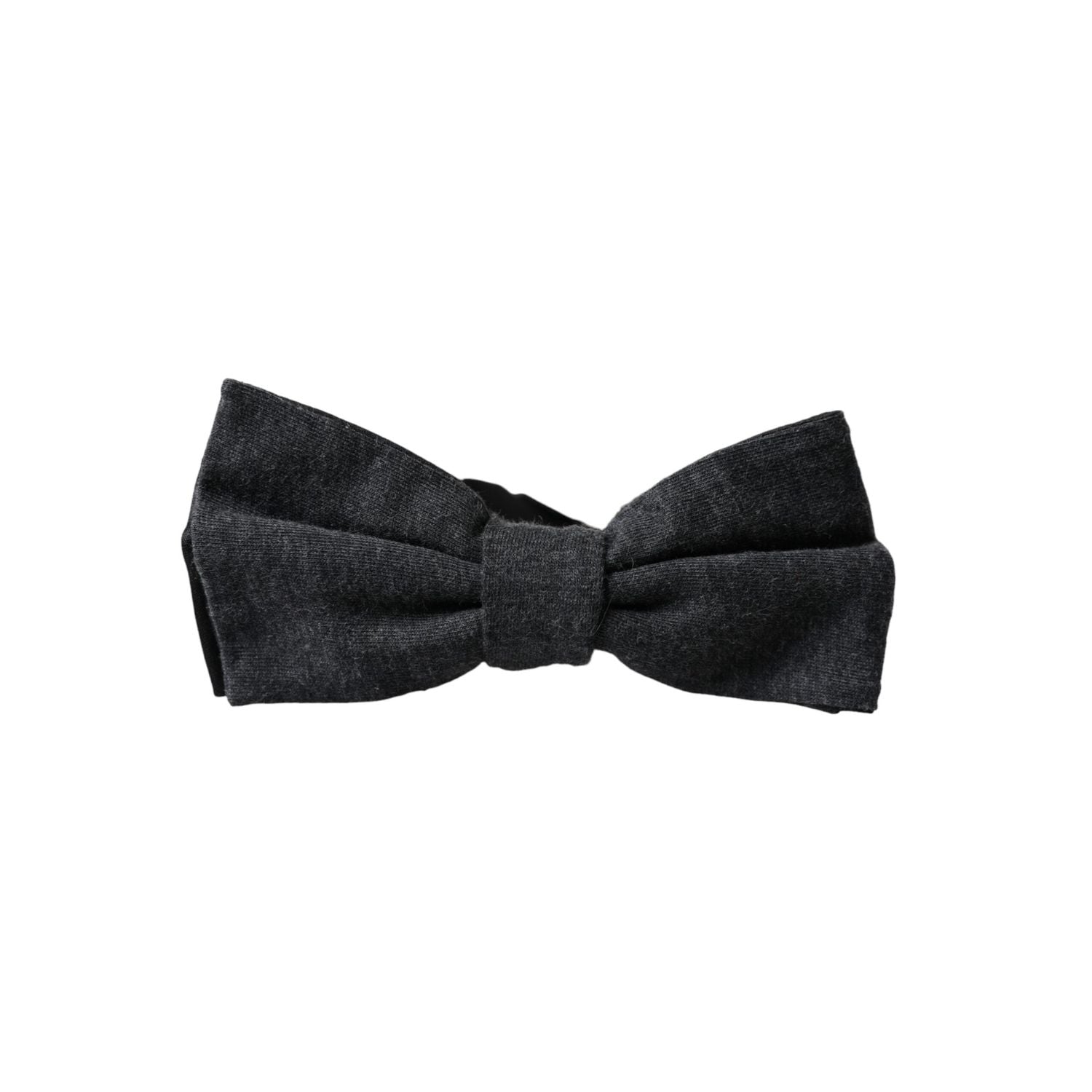 Dolce & Gabbana Dark Gray Silk Adjustable Neck Men Bow Tie