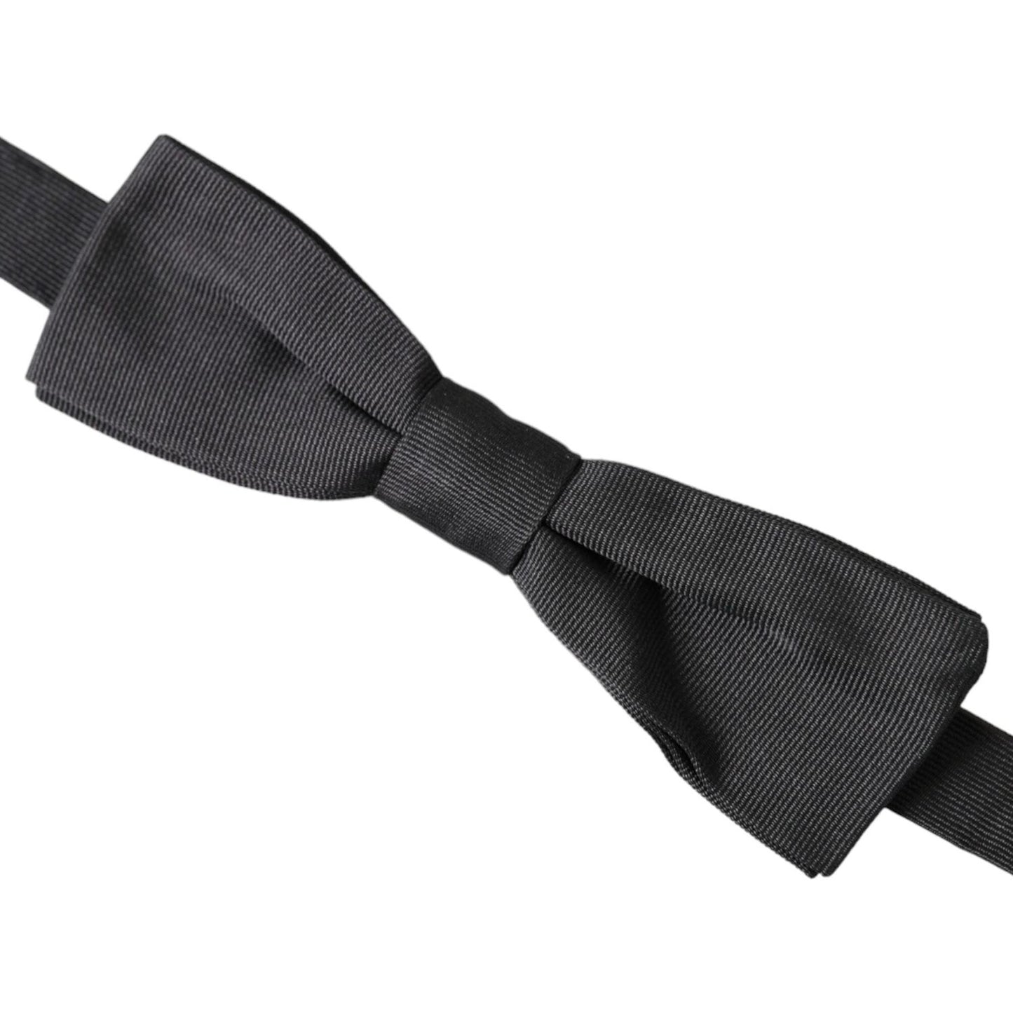 Dolce & Gabbana Black Silk Adjustable Neck Men Bow Tie Dolce & Gabbana