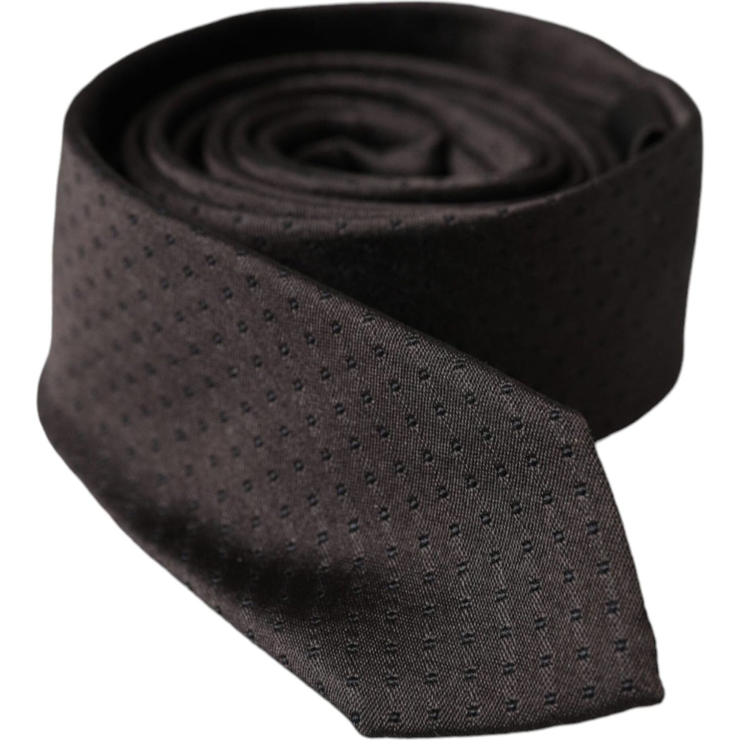 Dolce & Gabbana Black Patterned Silk Adjustable Men Tie Dolce & Gabbana