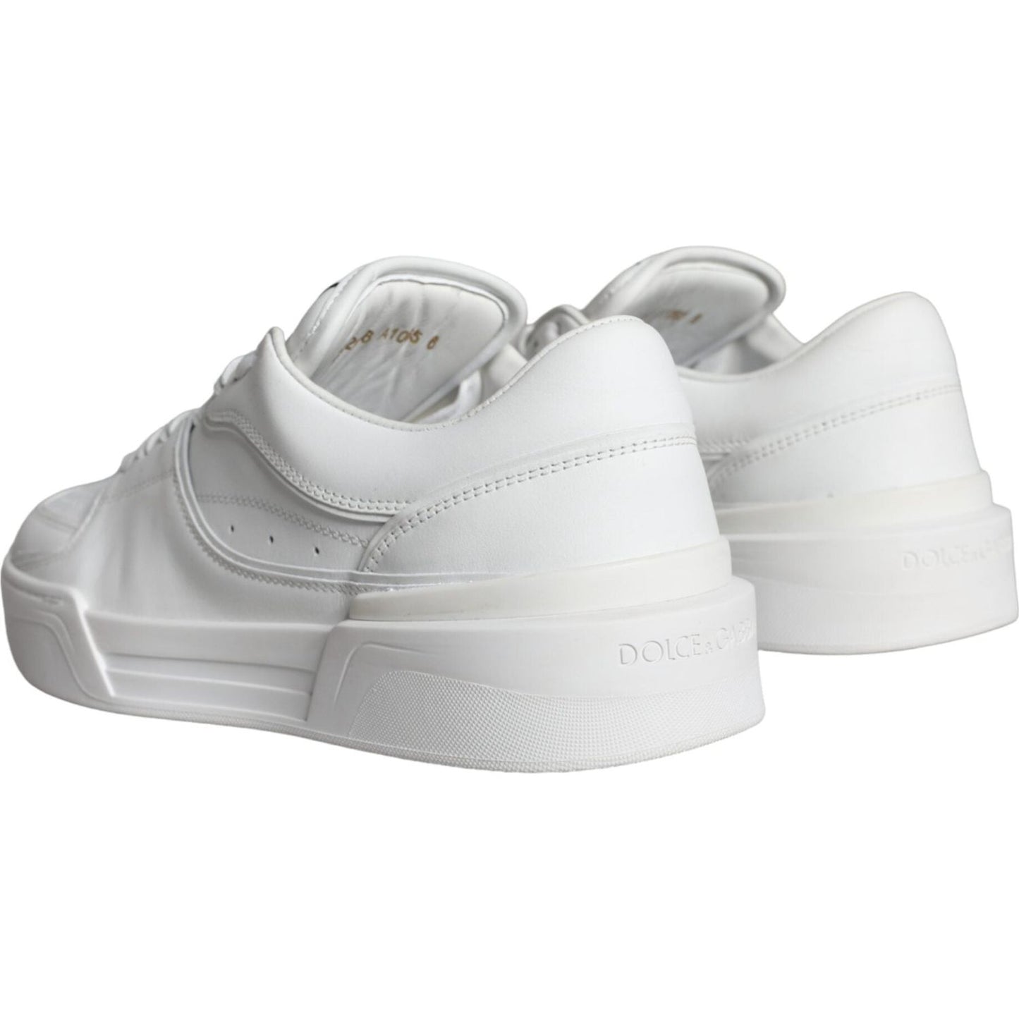 Dolce & Gabbana White Miami Leather Low Top Sneakers Shoes Dolce & Gabbana