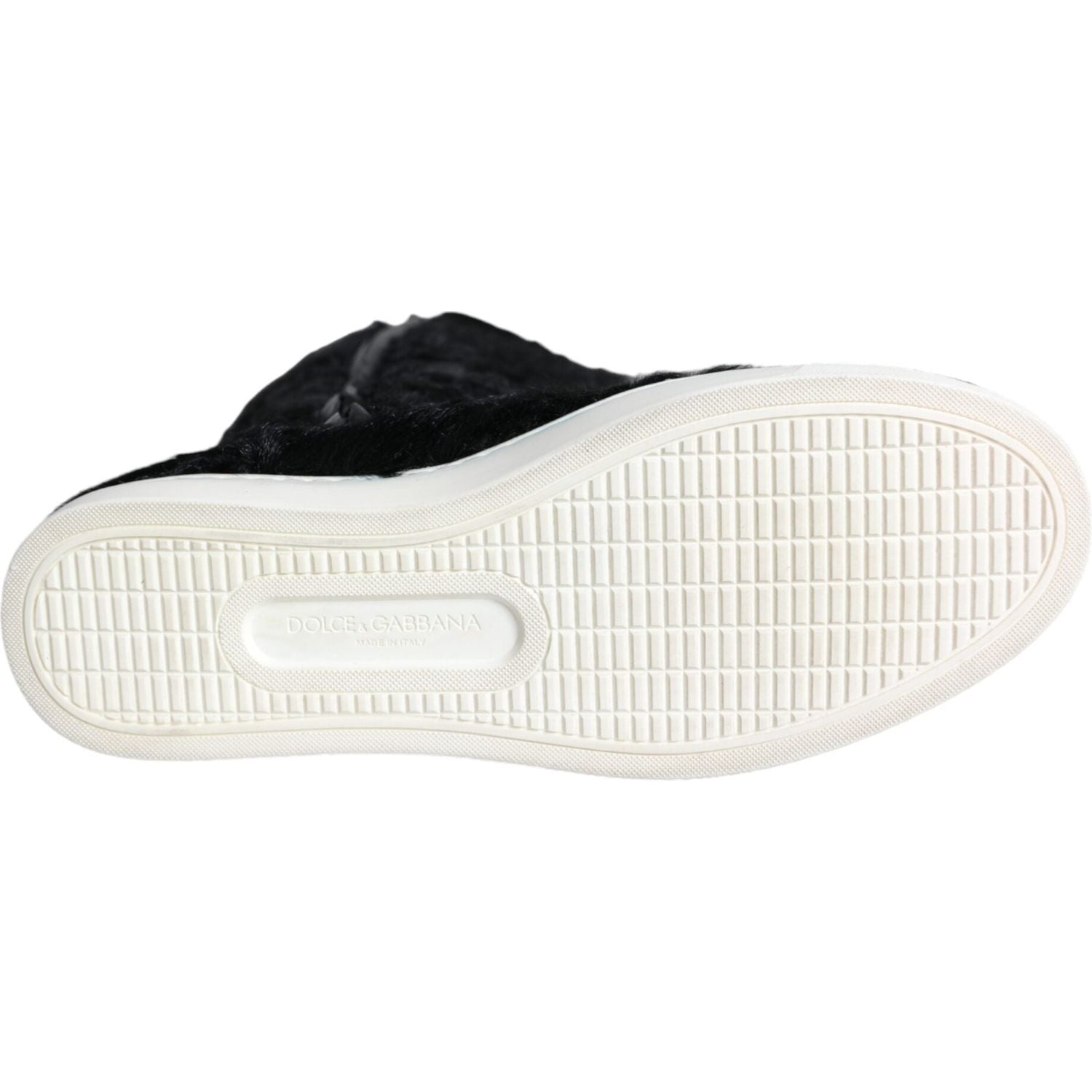 حذاء دولتشي آند غابانا من جلد الحمل شيانغاو باللون الأسود