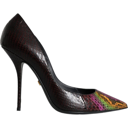 Dolce & Gabbana Multicolor Exotic Leather Heels Pumps Shoes Dolce & Gabbana