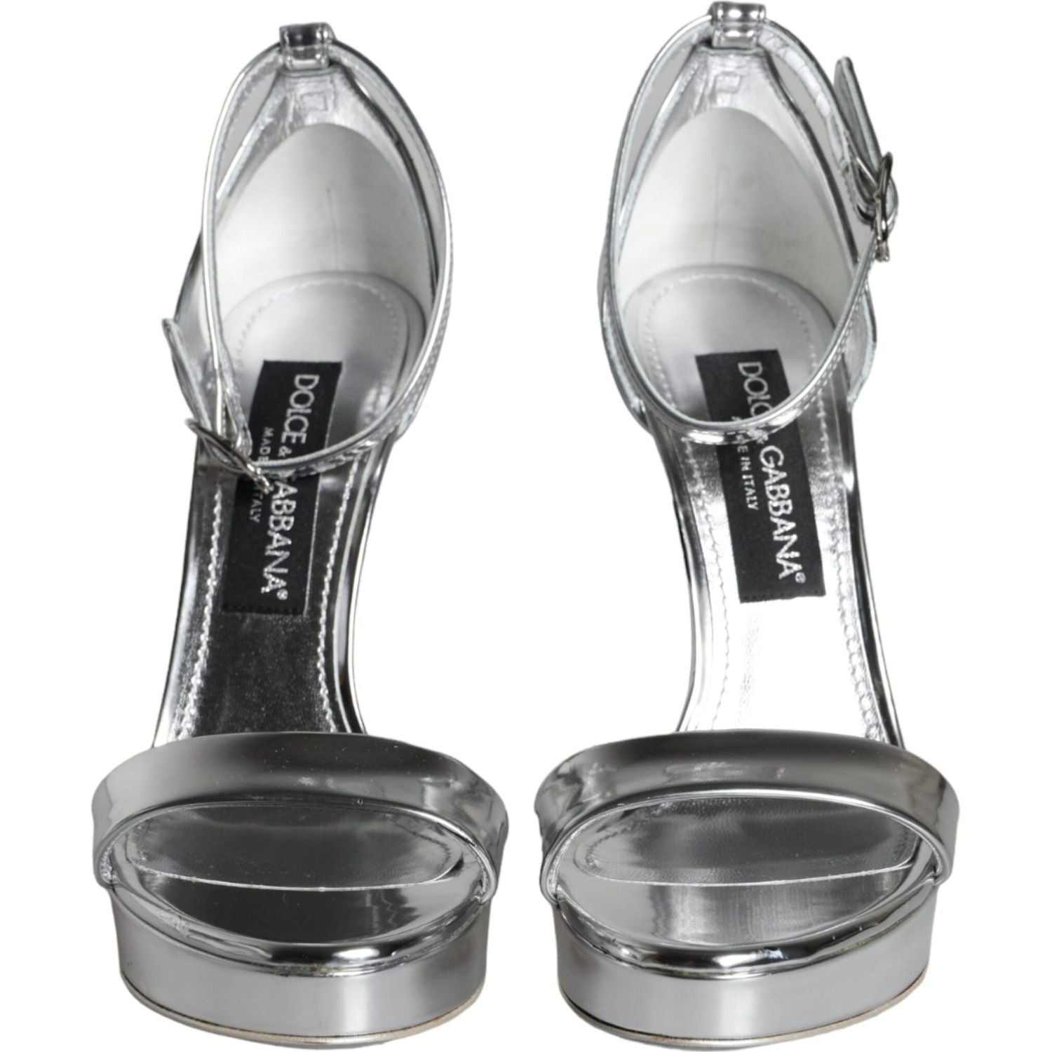 حذاء KEIRA فضي بكعب عالٍ وحزام للكاحل من Dolce &amp; Gabbana