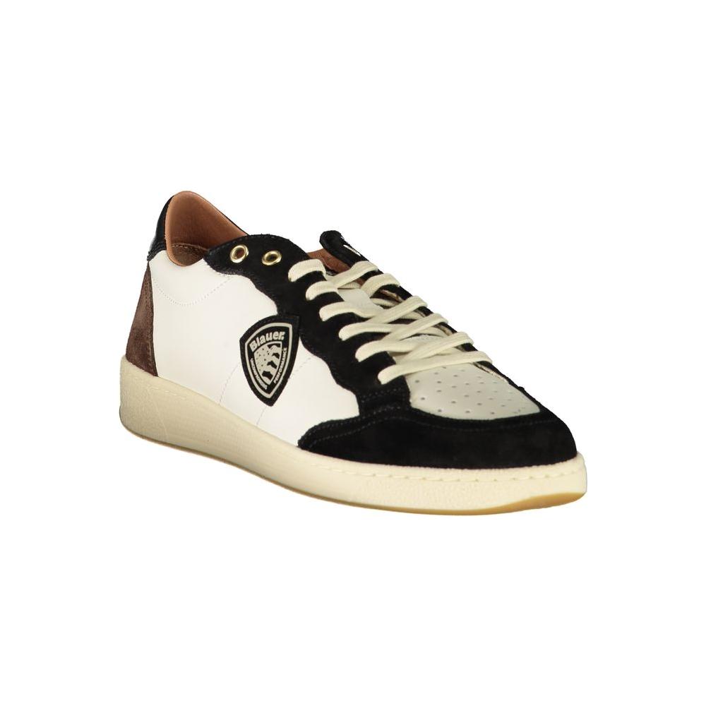 Blauer White Polyester Sneaker Blauer