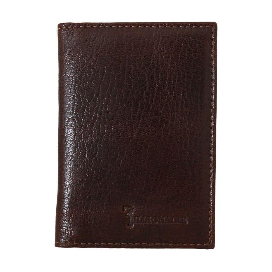 Billionaire Italian Couture Brown Leather Bifold Wallet