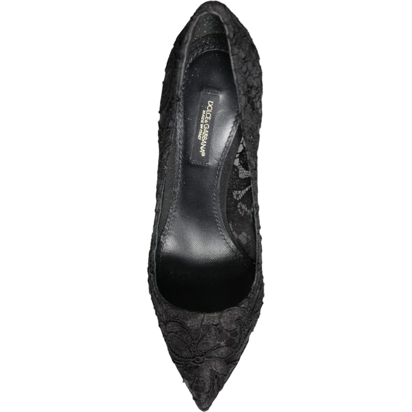 Dolce & Gabbana Black Taormina Lace Bellucci Pumps Shoes Dolce & Gabbana