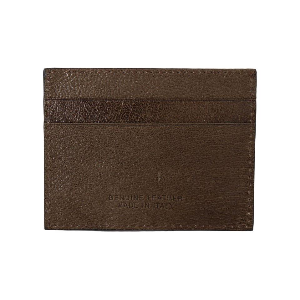 Billionaire Italian Couture Brown Leather Cardholder Wallet
