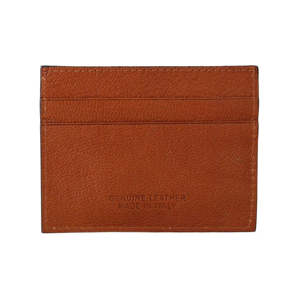Billionaire Italian Couture Brown Leather Cardholder Wallet