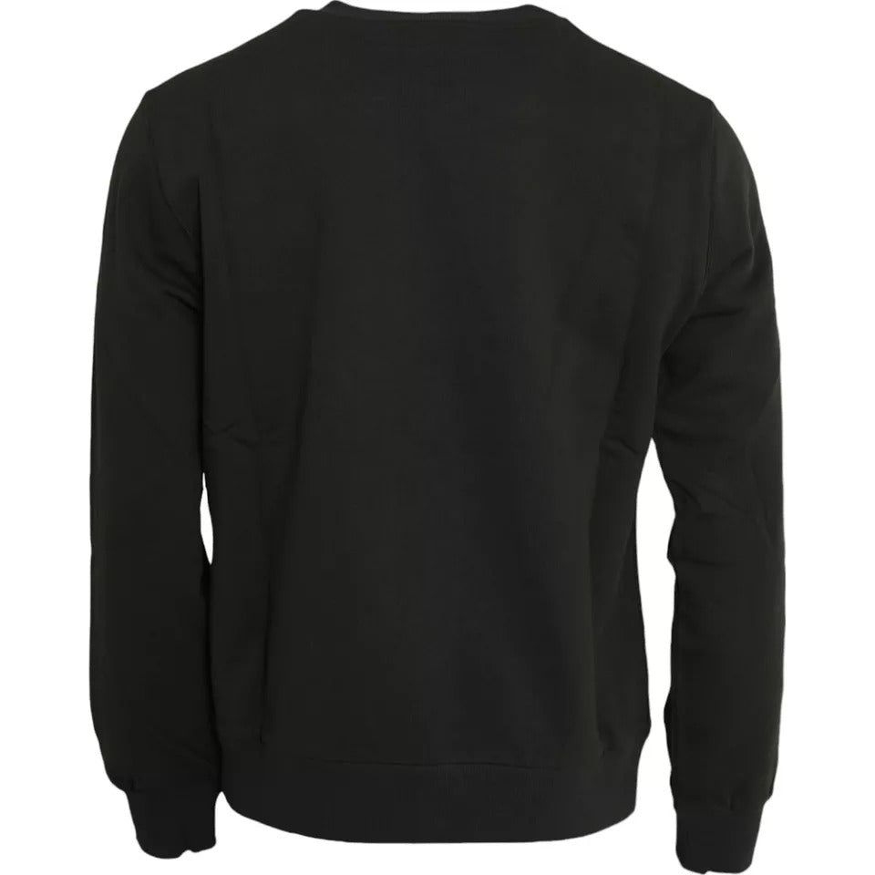 Dolce & Gabbana Green Logo Cotton Crew Neck Pullover Sweater Dolce & Gabbana