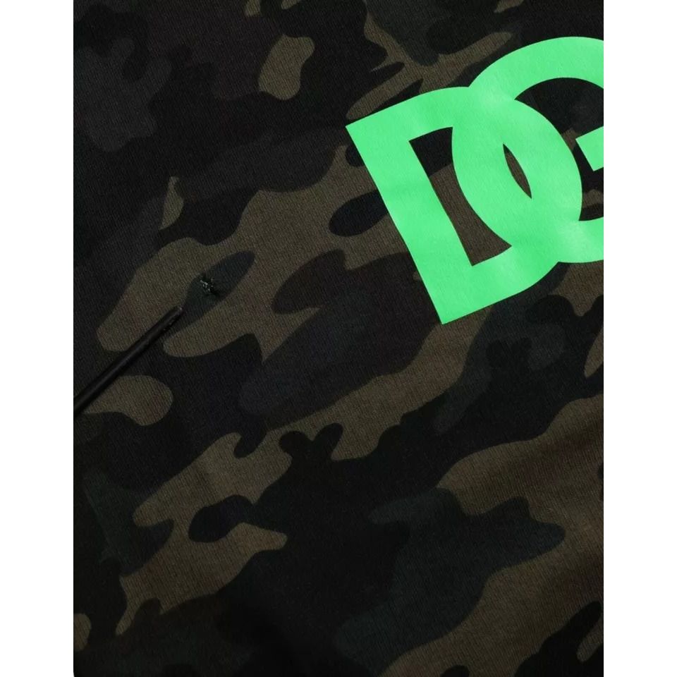 سترة دولتشي آند غابانا سوداء اللون بياقة دائرية وطبعة مموهة