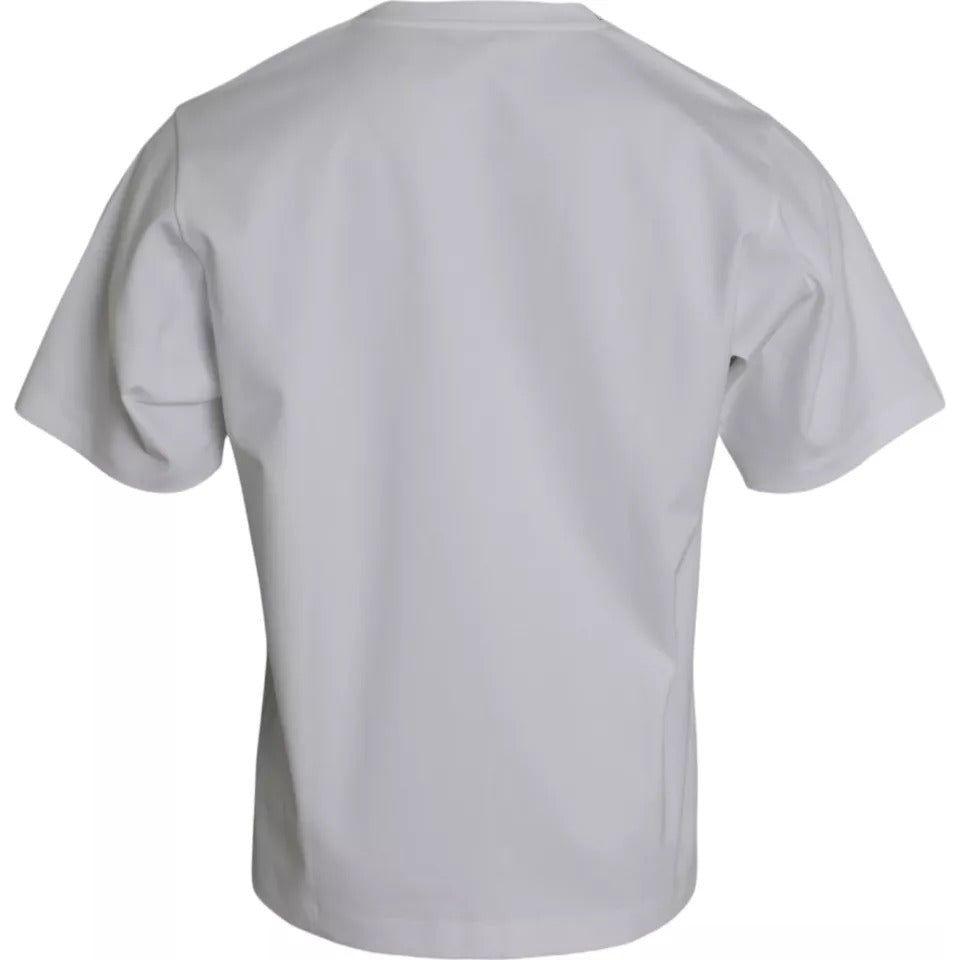 Dolce & Gabbana White Cotton Round Neck Short Sleeve T-shirt Dolce & Gabbana