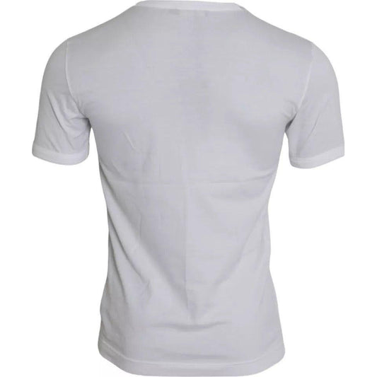 Dolce & Gabbana White King Of Love Round Neck Short Sleeves T-shirt Dolce & Gabbana