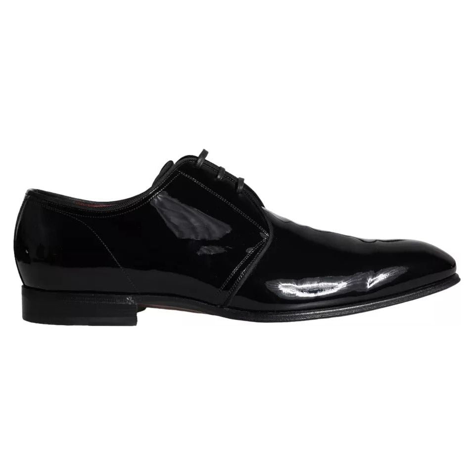 Dolce & Gabbana Black Patent Leather Derby Men Dress Shoes Dolce & Gabbana