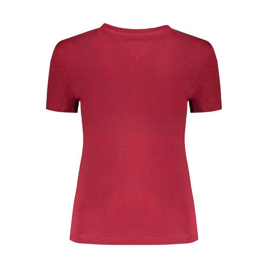 Tommy Hilfiger Red Cotton Tops & T-Shirt Tommy Hilfiger