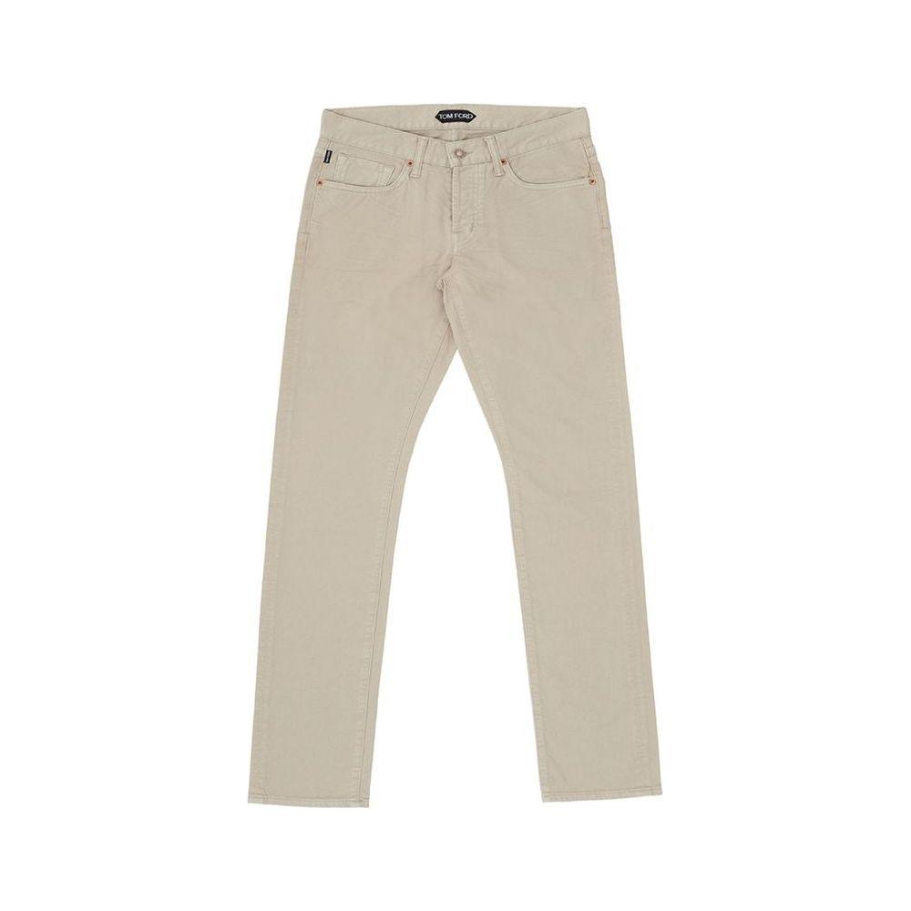 Tom Ford Beige Cotton Jeans & Pant Tom Ford