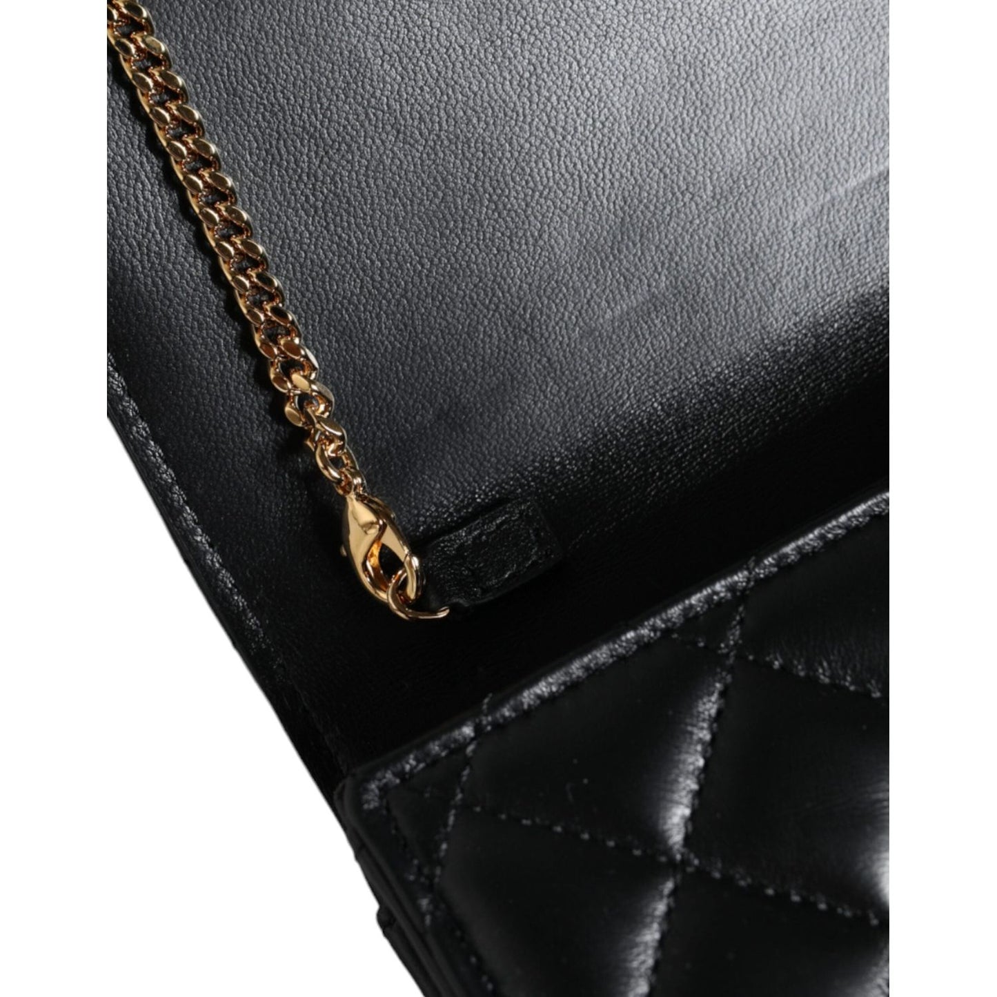 Versace Black Quilted Nappa Leather Crossbody Shoulder Bag Versace