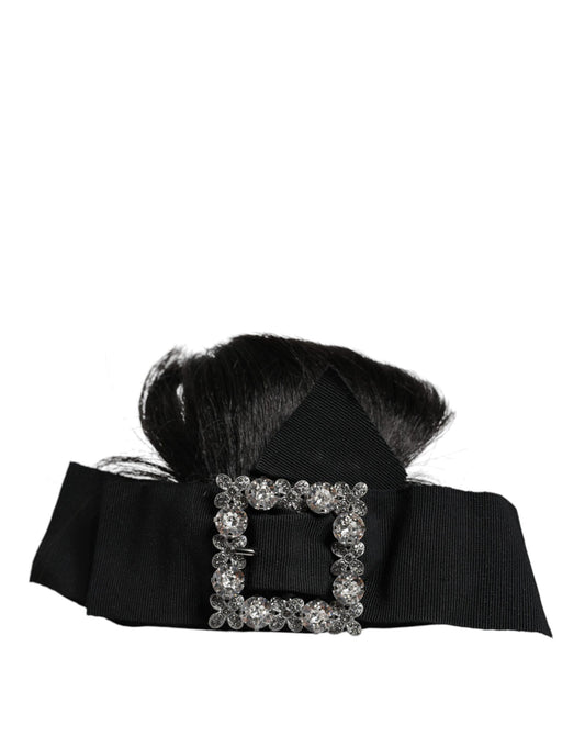 Dolce & Gabbana Black Hair Parrucchiera Crystal Headband Diadem Dolce & Gabbana