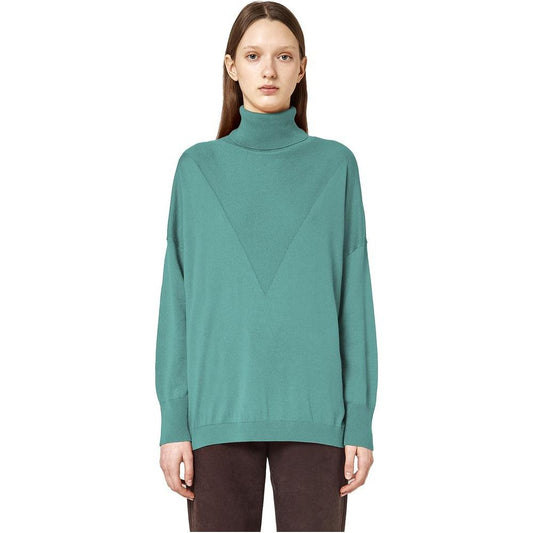 Alpha Studio Green Silk Sweater Alpha Studio