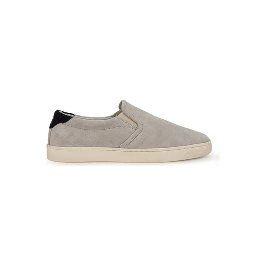 Brunello Cucinelli Gray Leather Sneaker Brunello Cucinelli