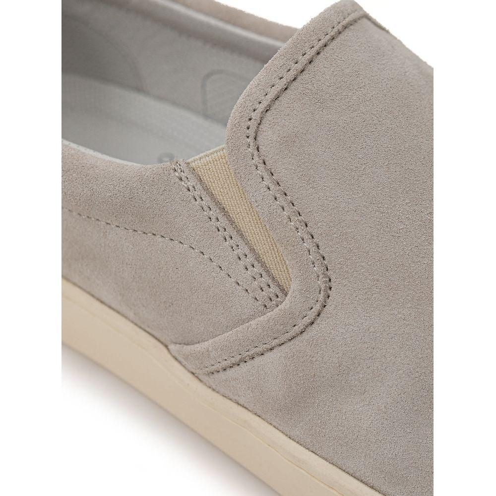 Brunello Cucinelli Gray Leather Sneaker Brunello Cucinelli