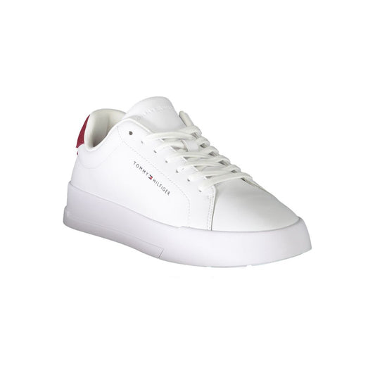 Tommy Hilfiger White Leather Men Sneaker Tommy Hilfiger