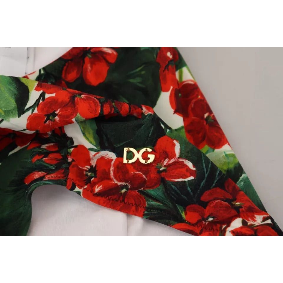 Dolce & Gabbana Multicolor Geranium Girdle Beachwear Bikini Bottom Dolce & Gabbana