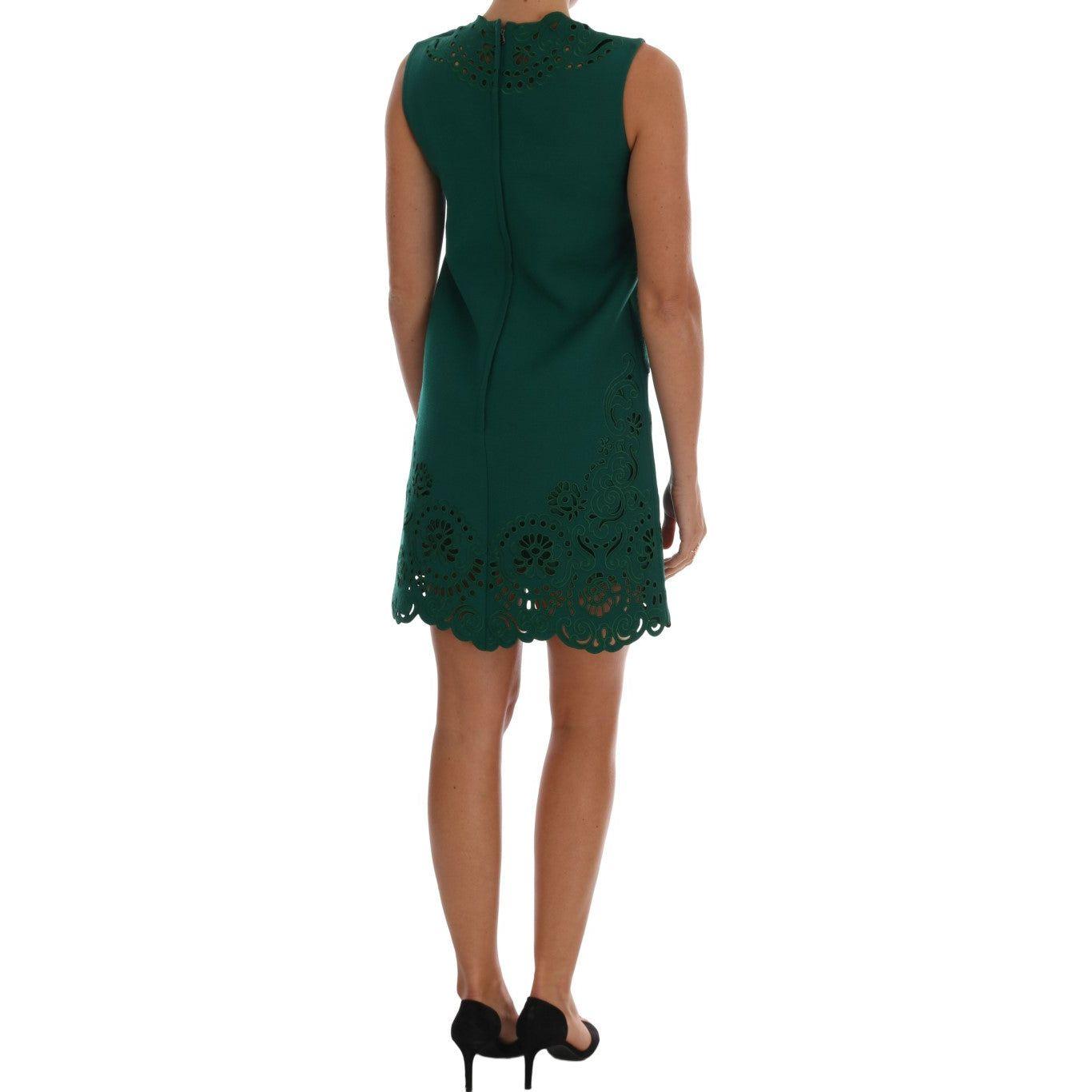 Dolce & Gabbana Elegant Green A-Line Sheath Dress Dolce & Gabbana