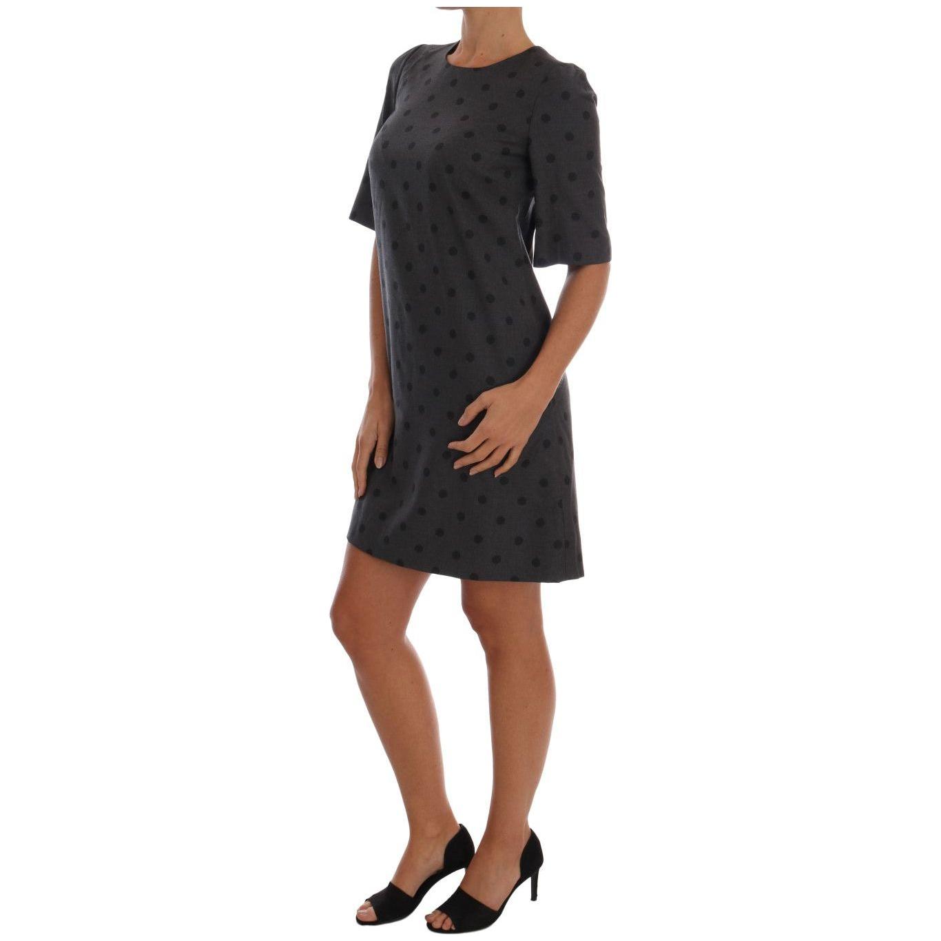 فستان من الصوف المنقط الأنيق من دولتشي آند غابانا