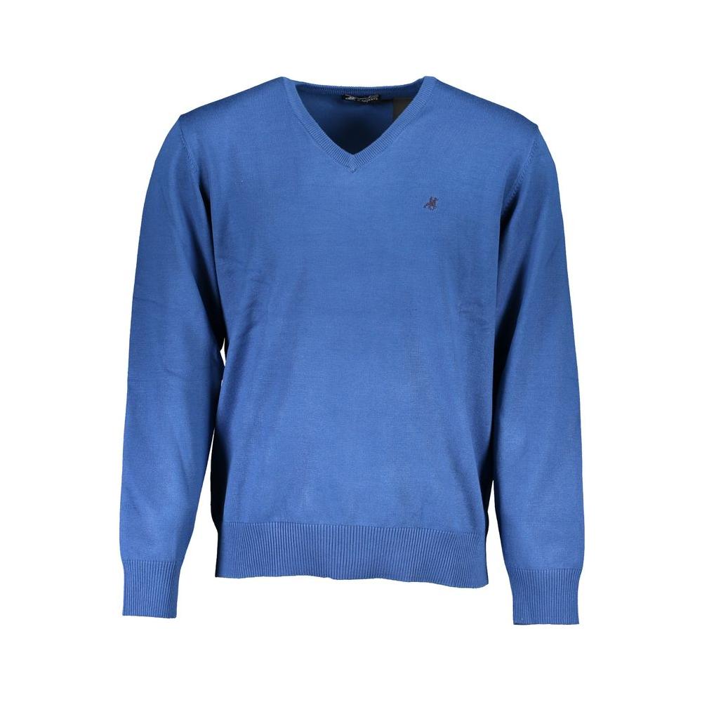 U.S. Grand Polo Blue Nylon Sweater U.S. Grand Polo