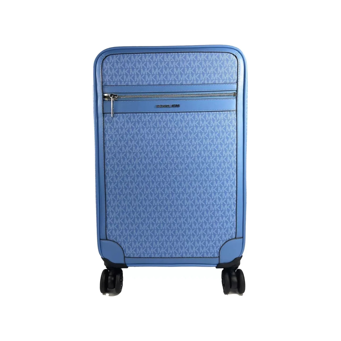 Michael Kors Travel Small Pacific Blue Signature Trolley Rolling Suitcase Carry On Michael Kors