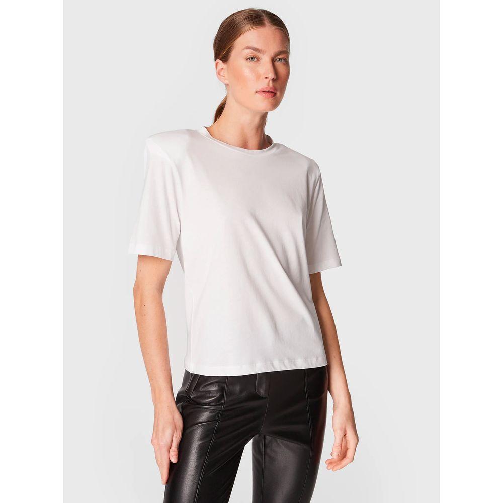 Patrizia Pepe White Cotton Tops & T-Shirt Patrizia Pepe