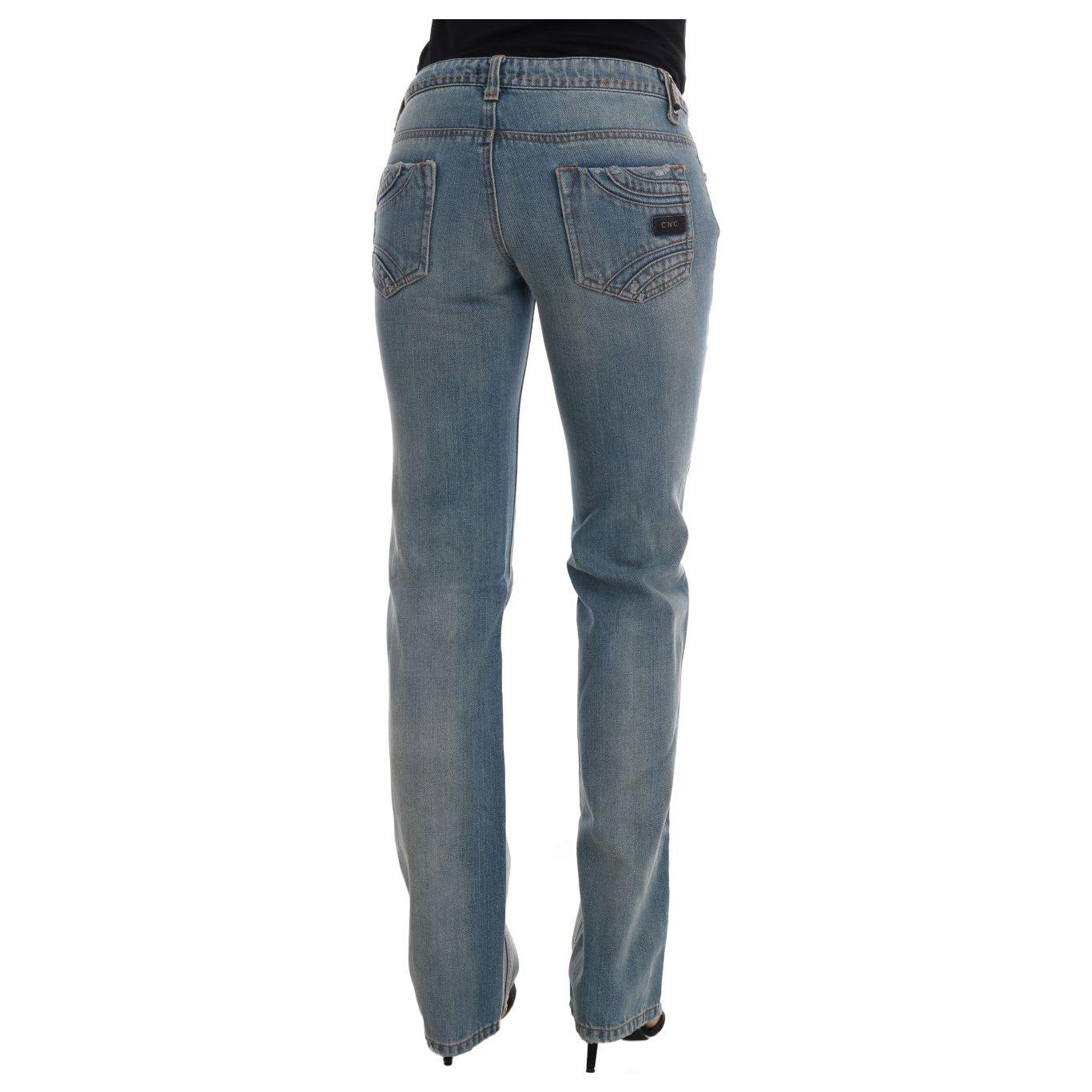 Costume National Chic Classic Fit Straight Blue Jeans Costume National