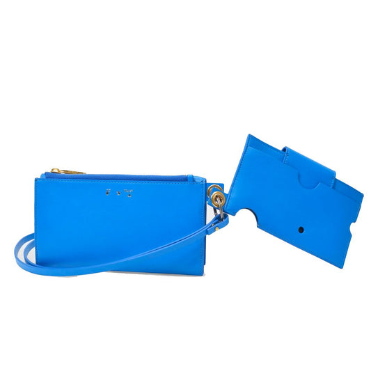 Off-White Blue Leather Shoulder Bag Off-White