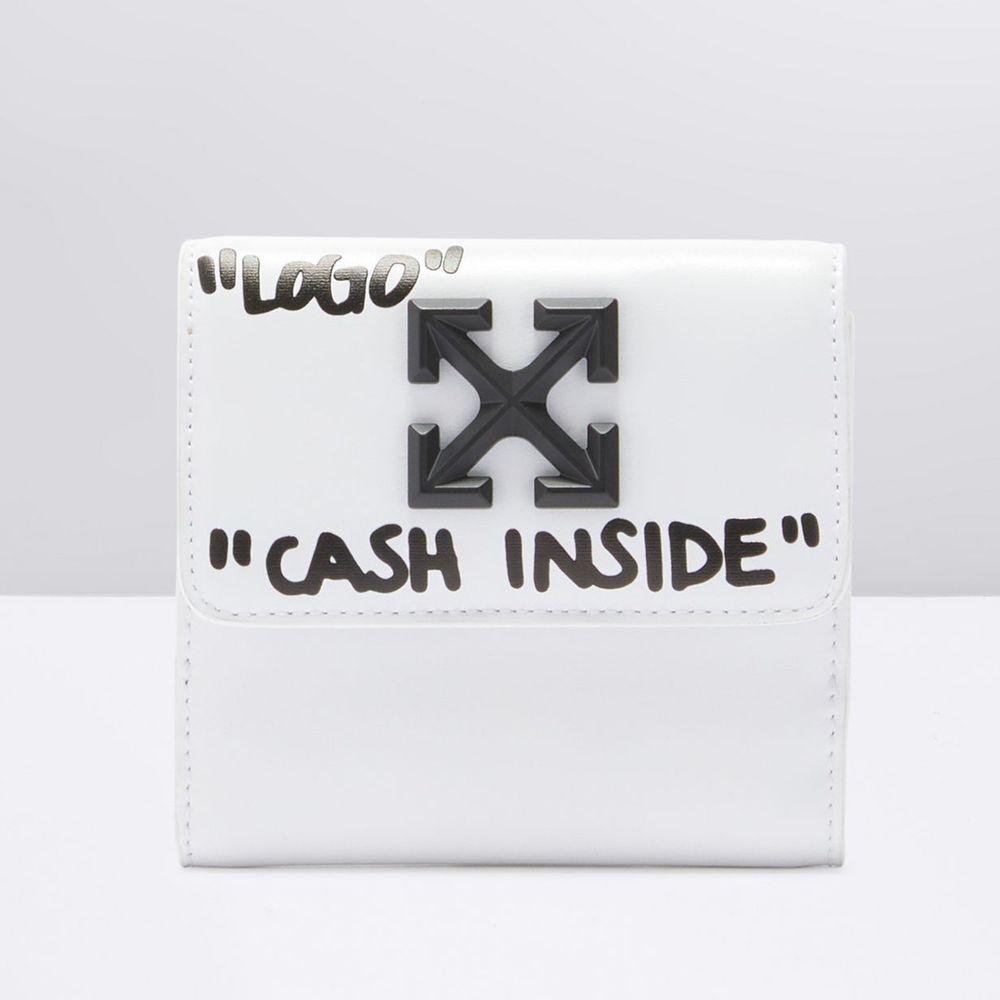 Off-White White Leather Wallet Off-White