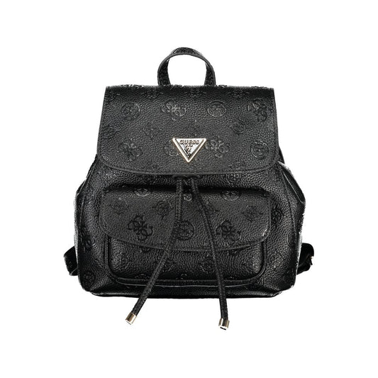 Guess Jeans Black Polyethylene Backpack Guess Jeans