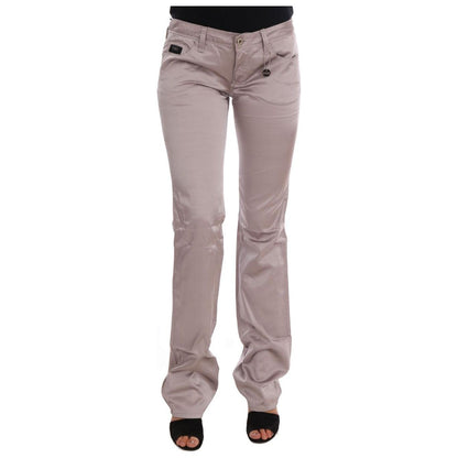 Costume National Beige Cotton Slim Fit Jeans