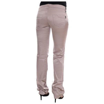 Costume National Beige Cotton Slim Fit Jeans