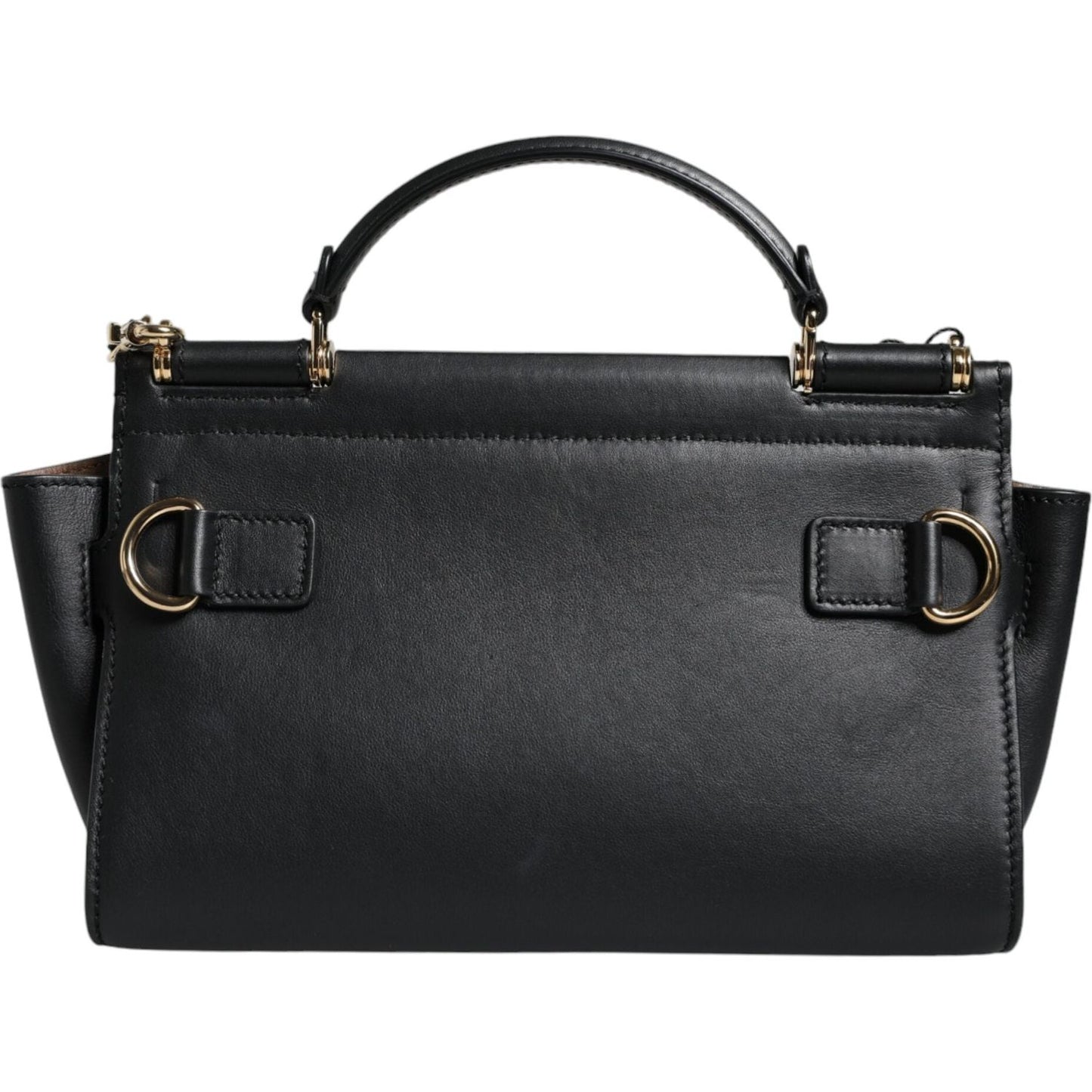 Dolce & Gabbana Black Leather SICILY Top Handle Crossbody Bag Dolce & Gabbana