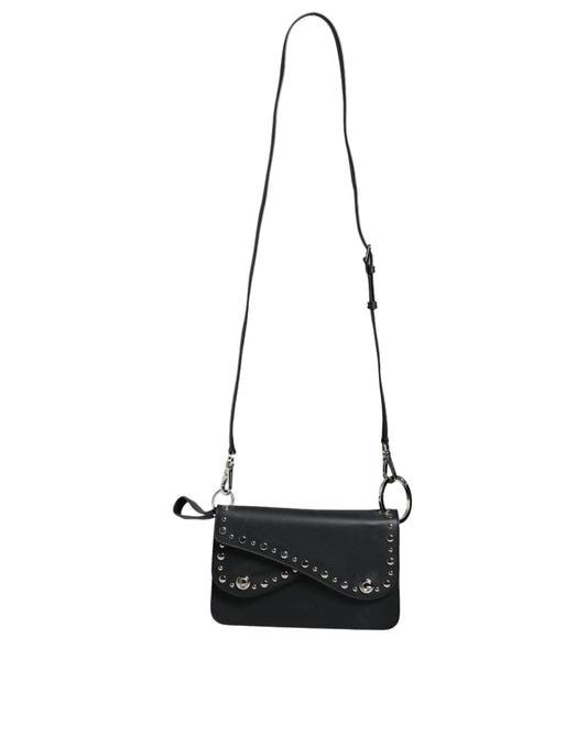 Dolce & Gabbana Black Small Leather Studded Shoulder Crossbody Bag Dolce & Gabbana