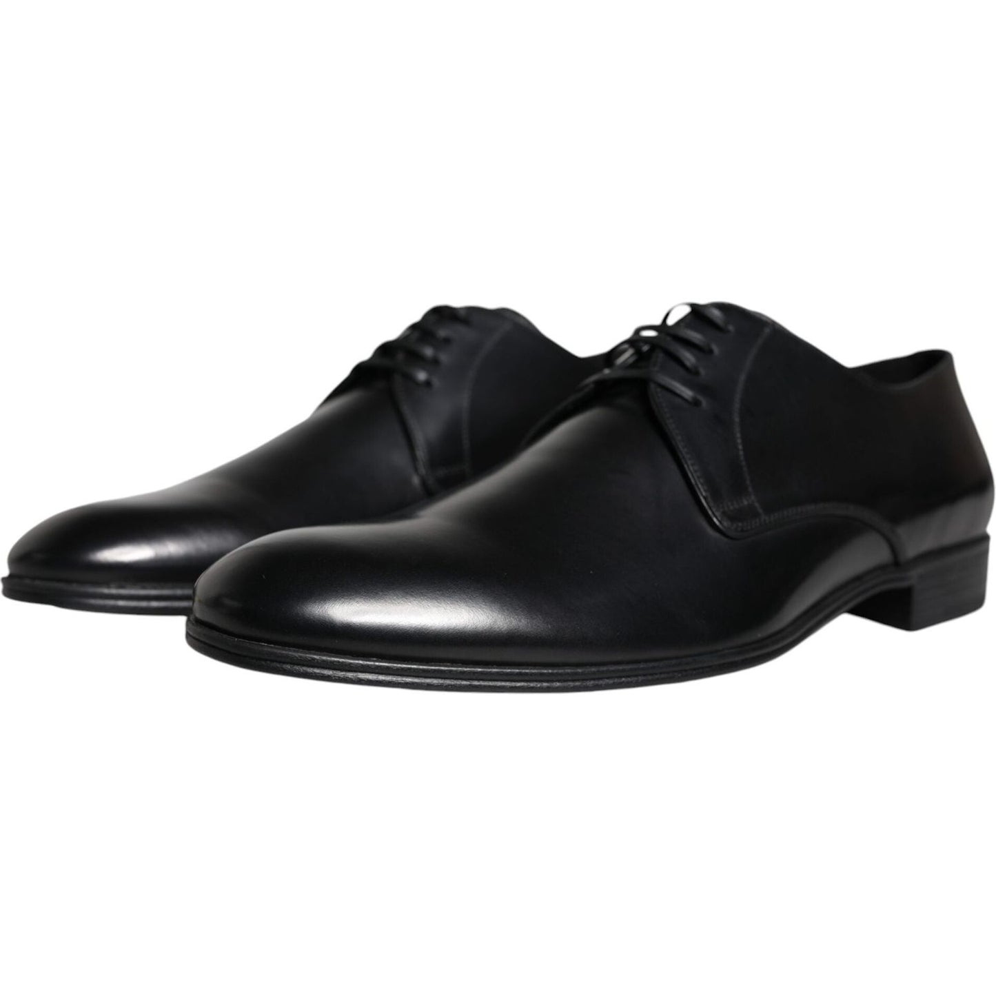 Dolce & Gabbana Black Leather Derby Formal Dress Shoes Dolce & Gabbana