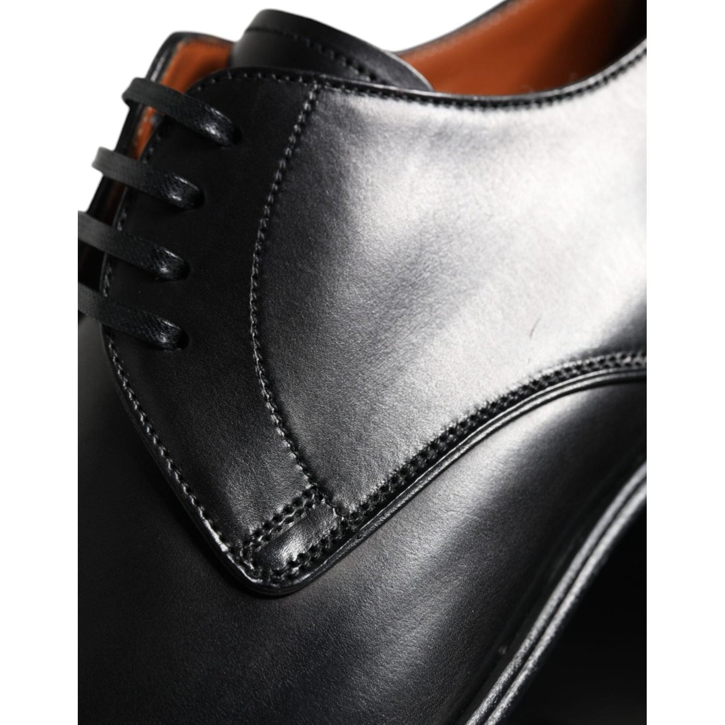 Dolce & Gabbana Black Leather Derby Formal Dress Shoes Dolce & Gabbana