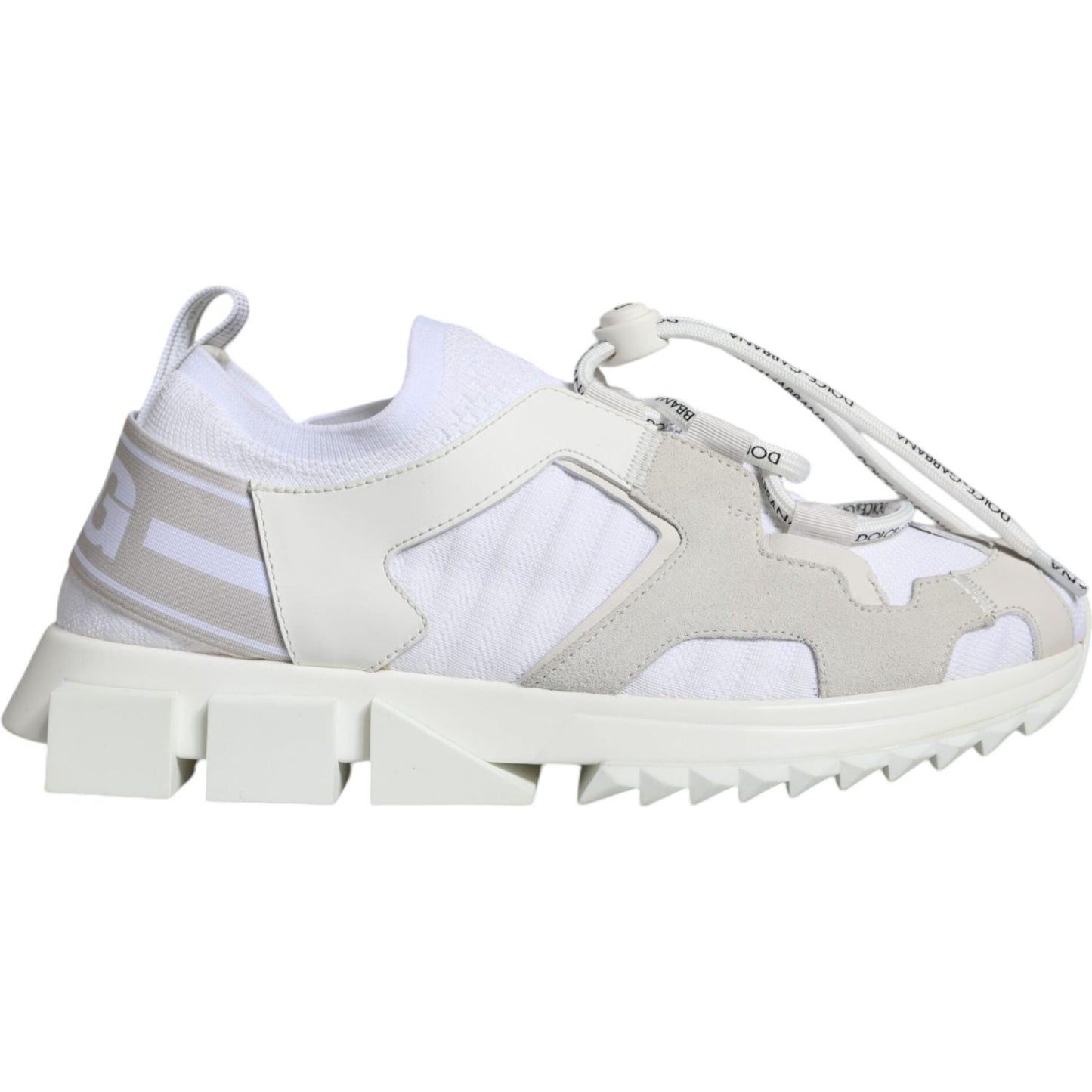 Dolce & Gabbana White Mesh Sorrento Trekking Sneakers Shoes Dolce & Gabbana Light Gray