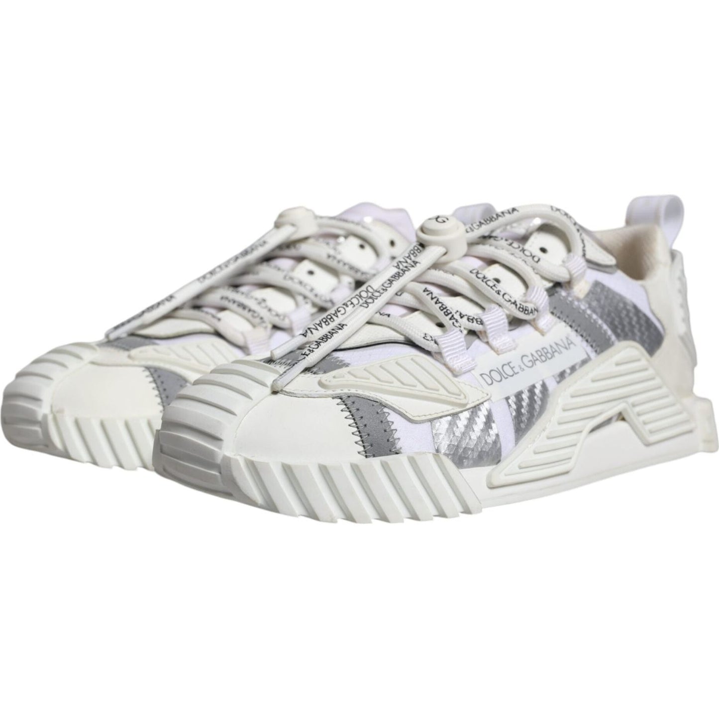 Dolce & Gabbana White Lace Up Low Top NS1 Sneakers Shoes Dolce & Gabbana